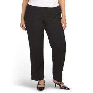 KASPER Black Plus Wide Leg Pants